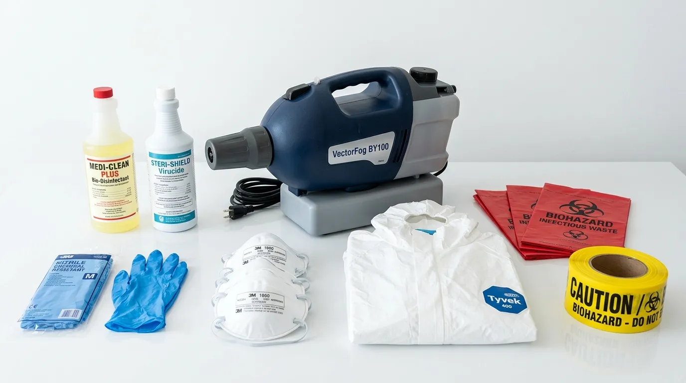 Professional biohazard remediation crew working in Walker Mill