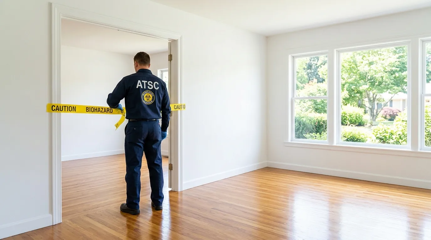 Certified biohazard cleanup crew performing Crime Scene Cleanup in Walker Mill